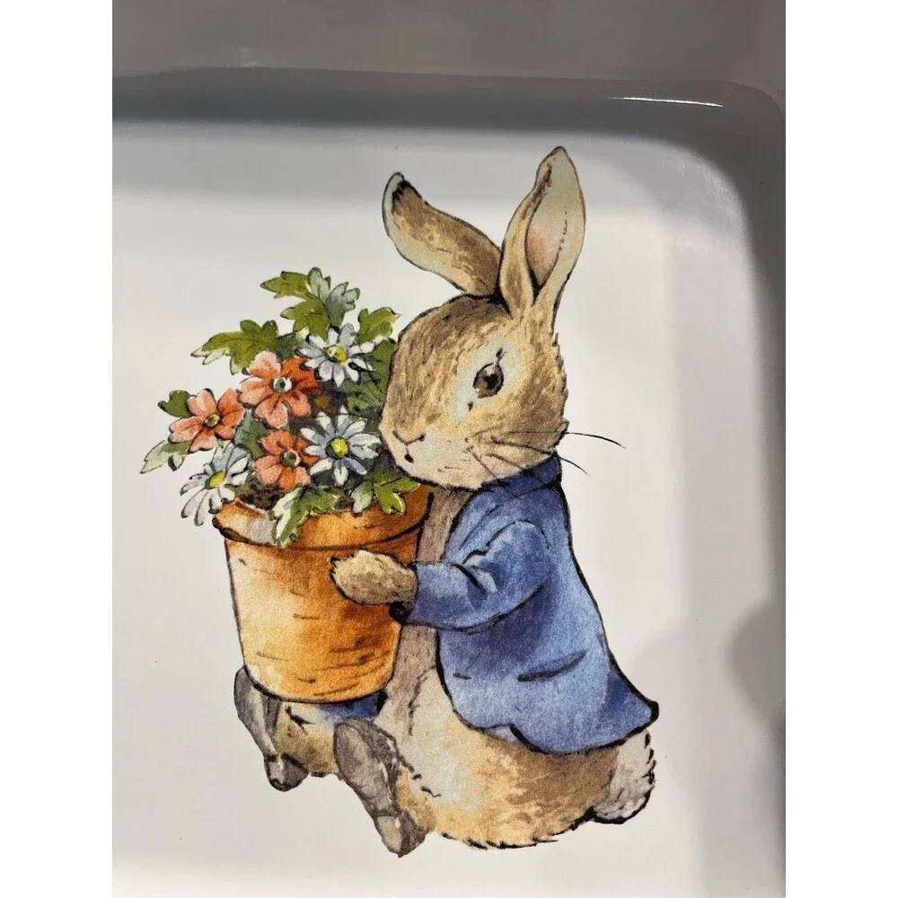 Beatrix Potter Peter Rabbit Easter Spring Casserole Baking Dish 9